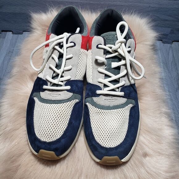 TOMS Red & Navy Aorryo Nubuck Men's Sneaker - Picture 2 of 4